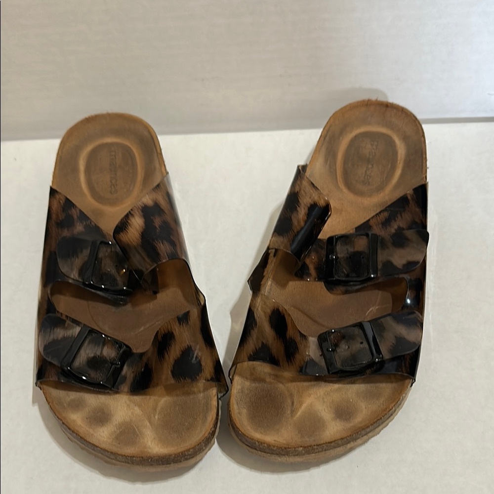 Maurices Leopard Print Slide Sandals